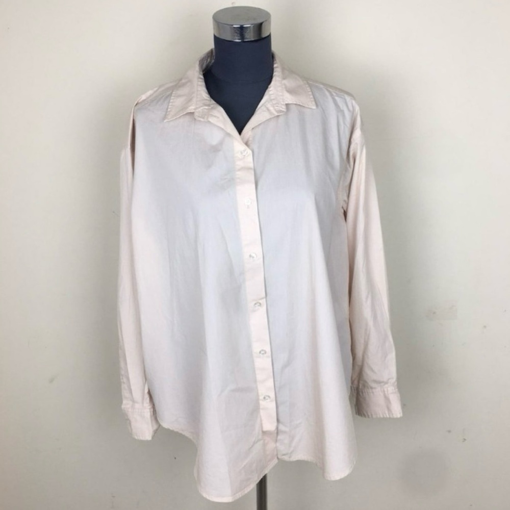 Classic H&M Womens' Blush Pink Button-up Collared Shirt